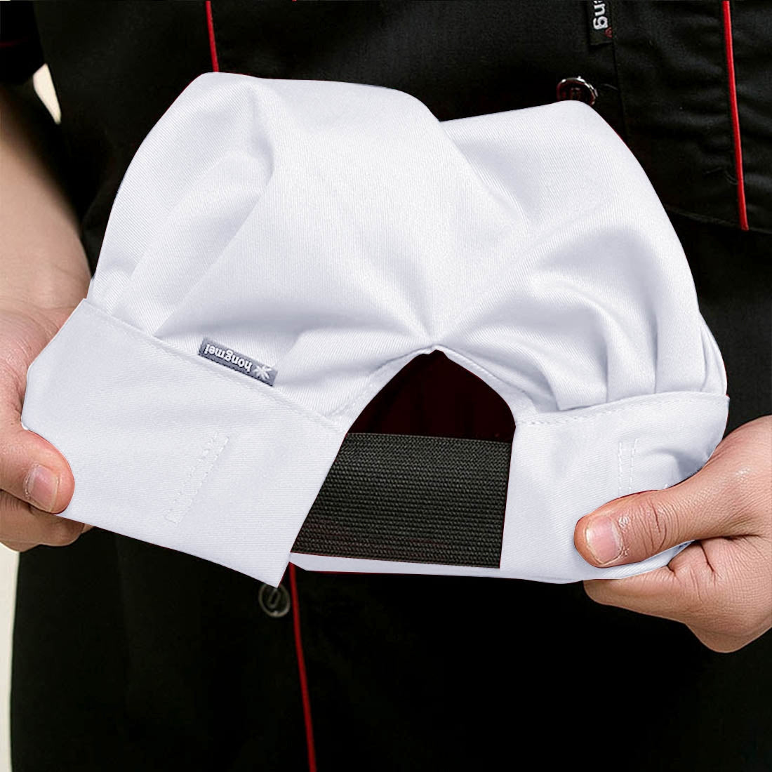 ELECTROPRIME Simple Style Chef Pastry Chef Cap Mushroom Cap(White)