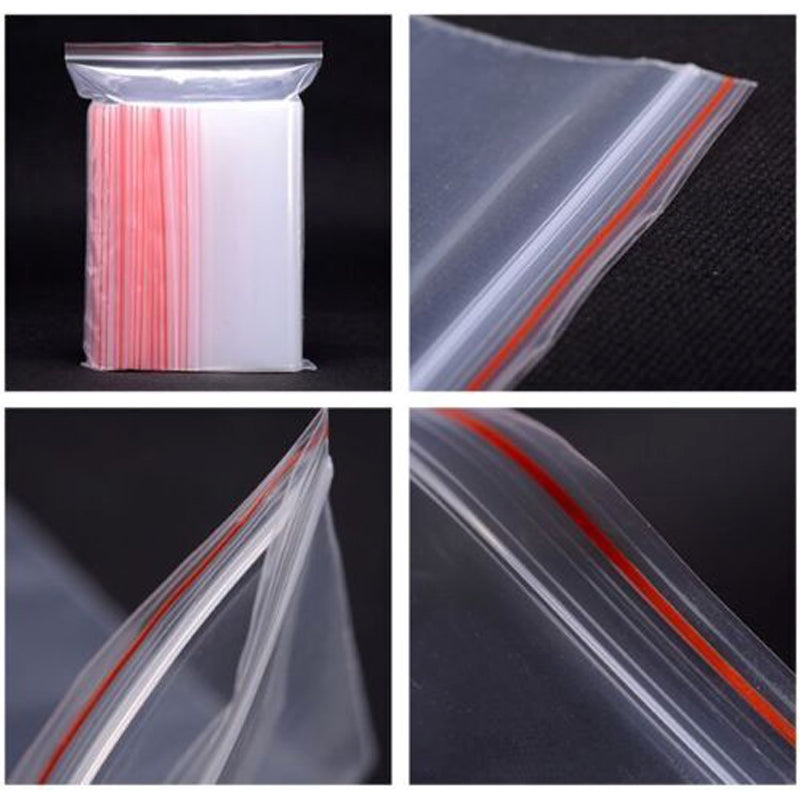 ELECTROPRIME 100pcs/pack PE Self Sealing Clear Zip Lock Packaging Bag, 5cm x 7cm, Custom Printing and Size are welcome