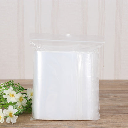 ELECTROPRIME 100pcs/pack PE Self Sealing Clear Zip Lock Packaging Bag, 12cm x 18cm, Custom Printing and Size are welcome