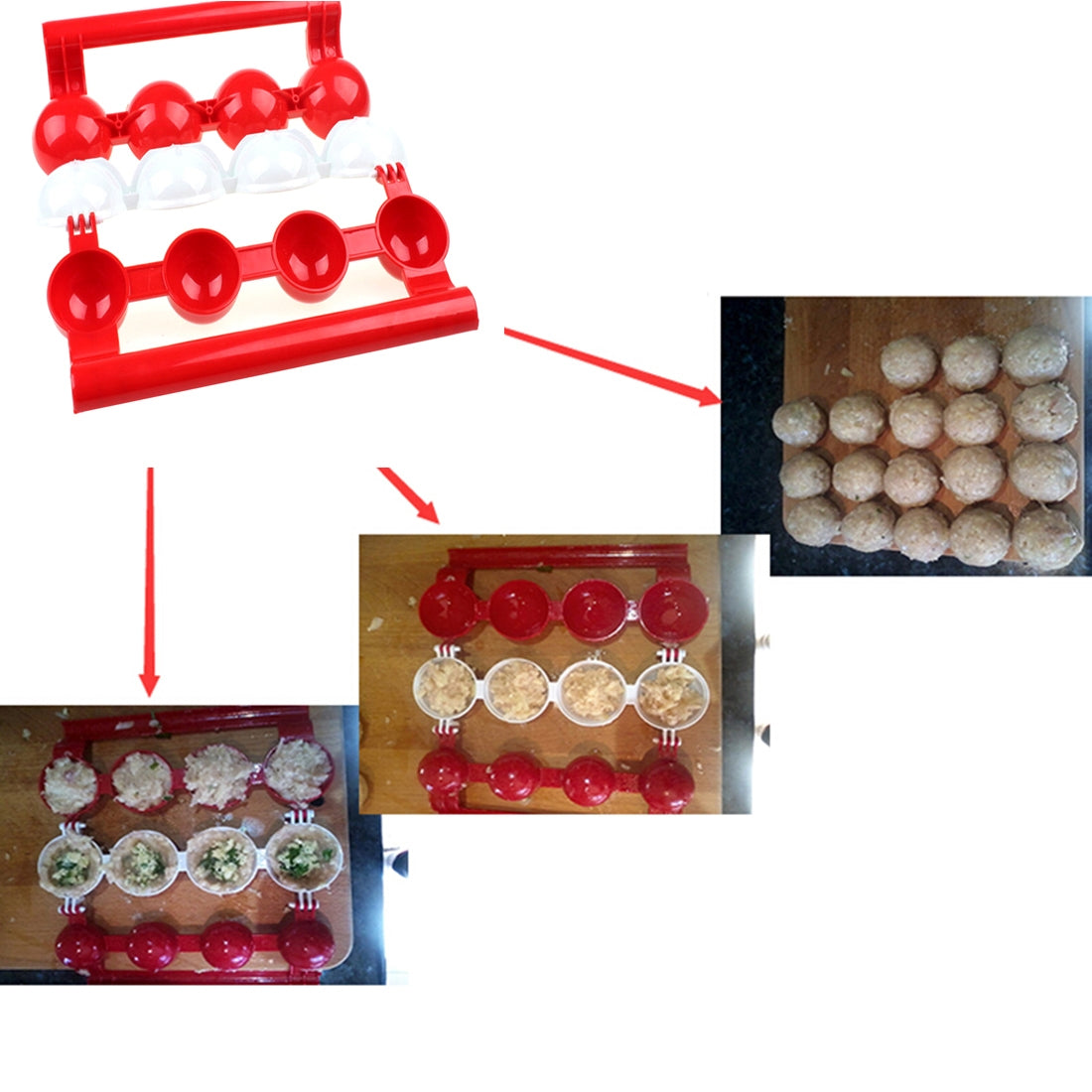 ELECTROPRIME Useful Newbie Meatballs Fish Balls Kitchen Homemade Stuffed Meatballs Maker Home Cooking Tools