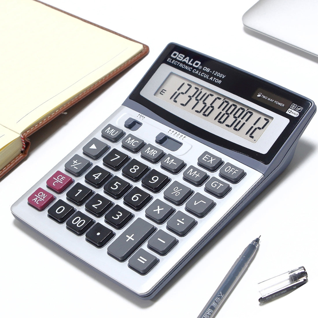 ELECTROPRIME OSALO OS-1200V 12 Digits Desktop Calculator Solar Energy Dual Power Calculator