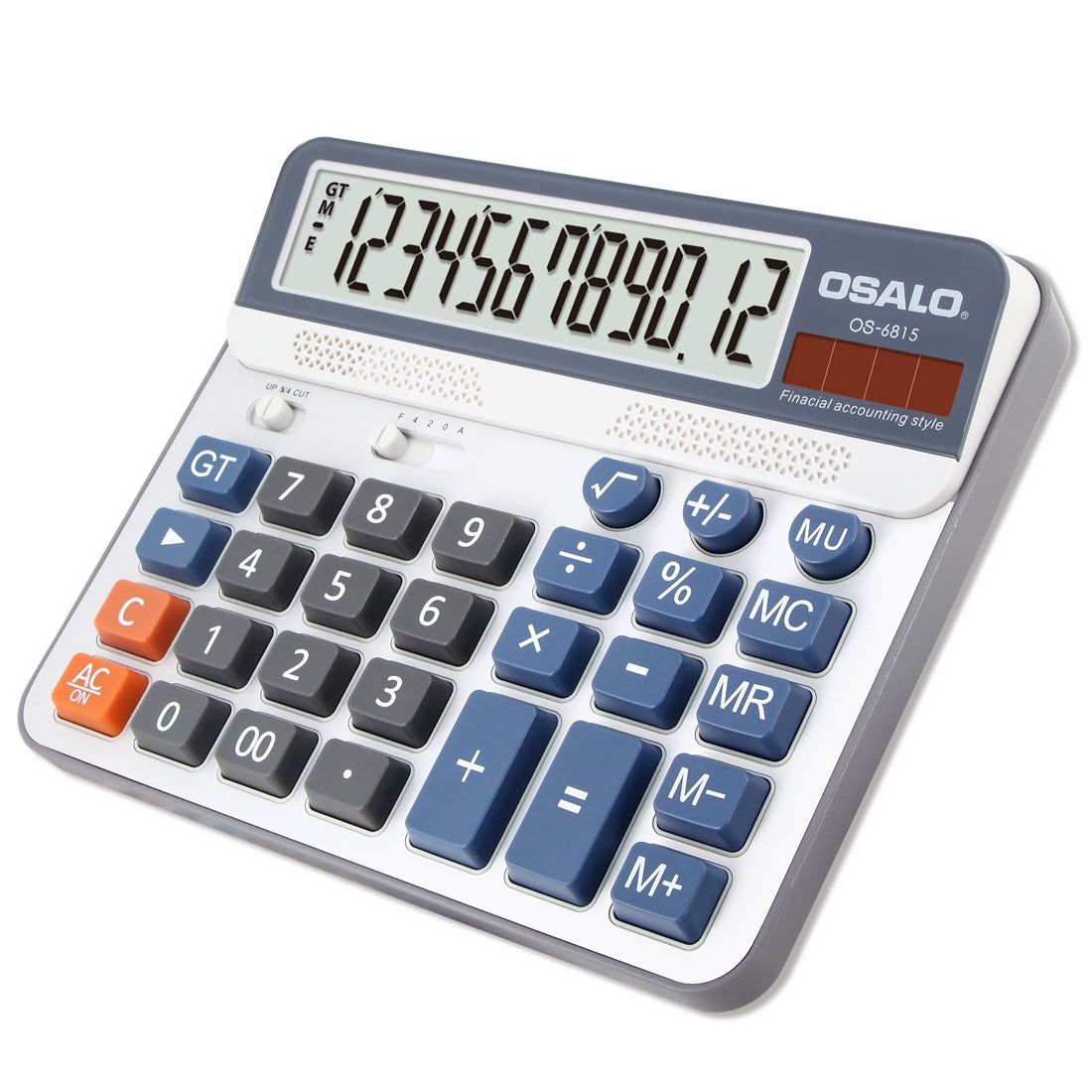 ELECTROPRIME OSALO OS-6815 12 Digits Desktop Calculator Solar Energy Dual Power Calculator