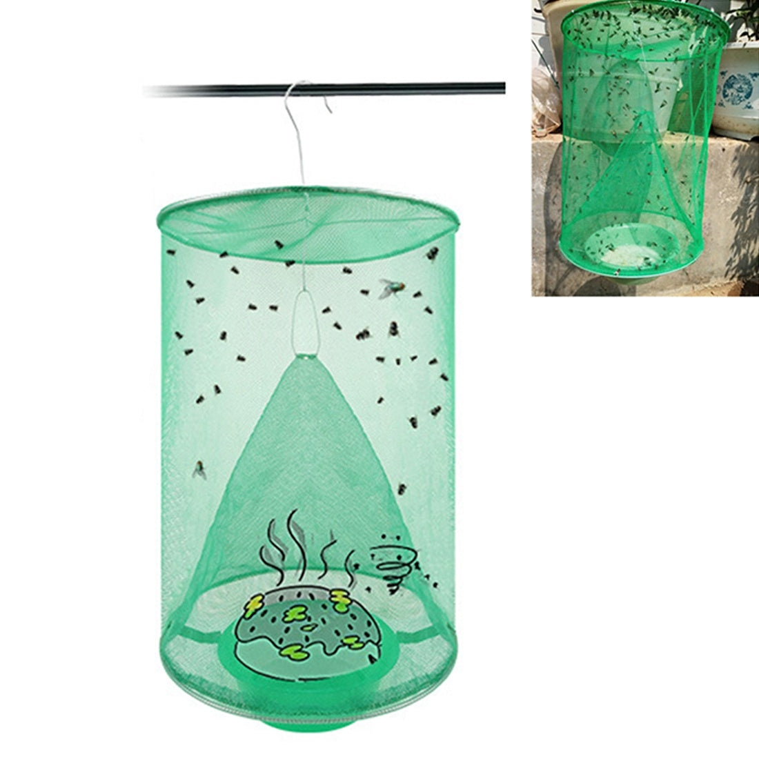 ELECTROPRIME 3pcs Folding Hanging Automatic Fly Hunter, Induced Fly Cage