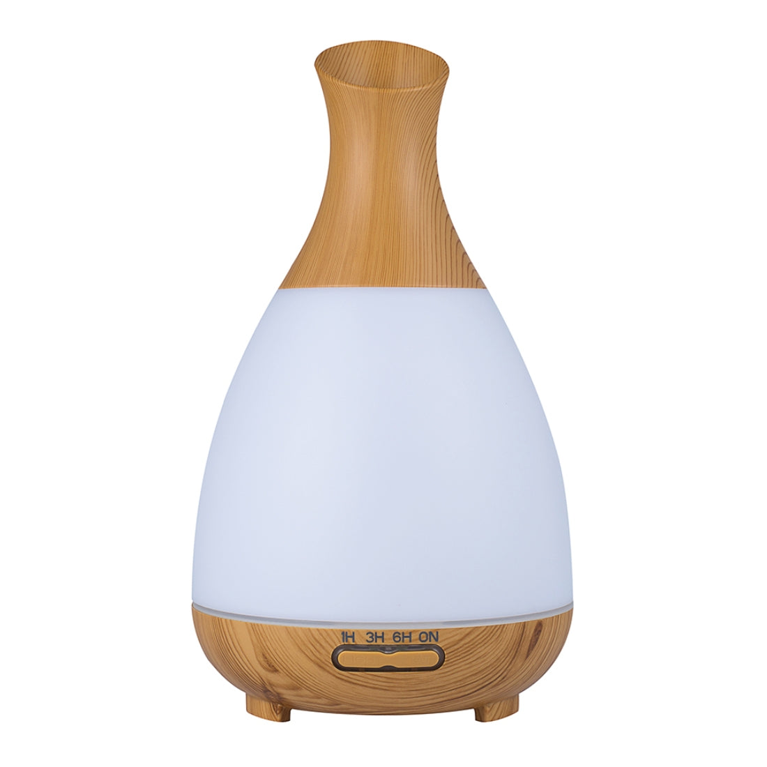 ELECTROPRIME 200ML Colorful Light Wood Grain Portable Vase Shape Aromatherapy Air Purifier Humidifier for Home / Office(Brown)