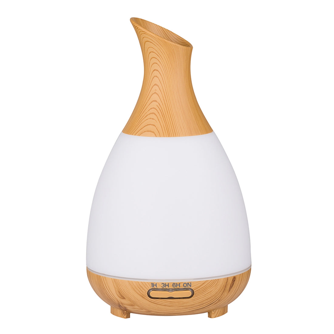 ELECTROPRIME 200ML Colorful Light Wood Grain Portable Vase Shape Aromatherapy Air Purifier Humidifier for Home / Office(Brown)
