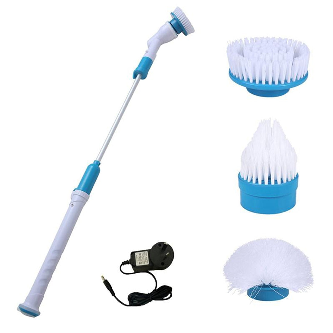 ELECTROPRIME Multi-function Tub and Tile Scrubber Cordless Power Spin Scrubber Power Cleaning Brush Set for Bathroom Floor Wall, AU Plug