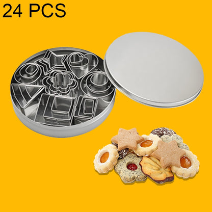 ELECTROPRIME 24 PCS / Set Stainless Steel DIY Cookie Biscuits Molds Geometry Baking Tools (Rectangle)