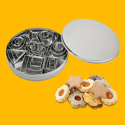 ELECTROPRIME 24 PCS / Set Stainless Steel DIY Cookie Biscuits Molds Geometry Baking Tools (Rectangle)