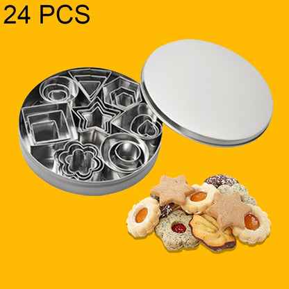 ELECTROPRIME 24 PCS / Set Stainless Steel DIY Cookie Biscuits Molds Geometry Baking Tools (Hexagon)