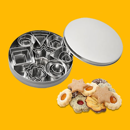 ELECTROPRIME 24 PCS / Set Stainless Steel DIY Cookie Biscuits Molds Geometry Baking Tools (Hexagon)