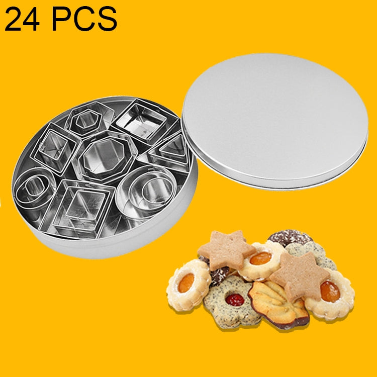 ELECTROPRIME 24 PCS / Set Stainless Steel DIY Cookie Biscuits Molds Geometry Baking Tools (Octagon)