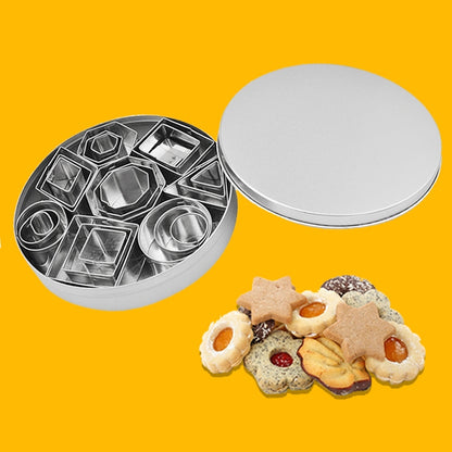 ELECTROPRIME 24 PCS / Set Stainless Steel DIY Cookie Biscuits Molds Geometry Baking Tools (Octagon)