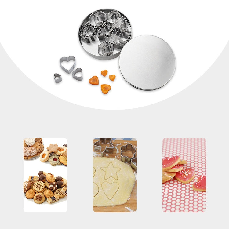 ELECTROPRIME 24 PCS / Set Stainless Steel DIY Cookie Biscuits Molds Geometry Baking Tools (Octagon)