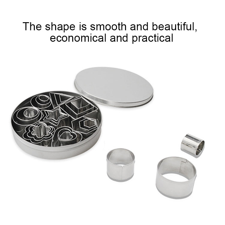 ELECTROPRIME 24 PCS / Set Stainless Steel DIY Cookie Biscuits Molds Geometry Baking Tools (Octagon)