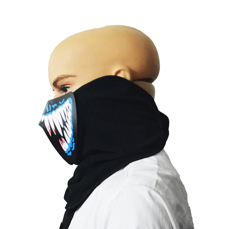 ELECTROPRIME FG-MA-02 Halloween Mask Voice Control LED Cold Light Terror Cosplay Mask