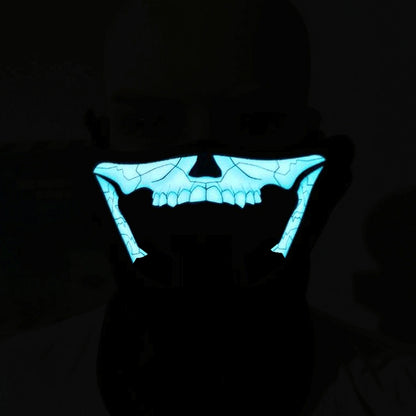 ELECTROPRIME FG-MA-018 Halloween Mask Voice Control LED Cold Light Terror Cosplay Mask