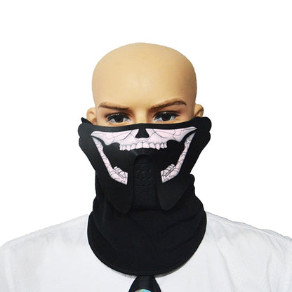 ELECTROPRIME FG-MA-018 Halloween Mask Voice Control LED Cold Light Terror Cosplay Mask