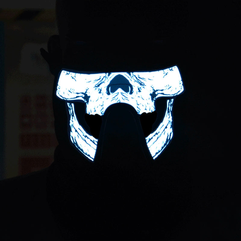 ELECTROPRIME FG-MA-023 Halloween Mask Voice Control LED Cold Light Terror Cosplay Mask