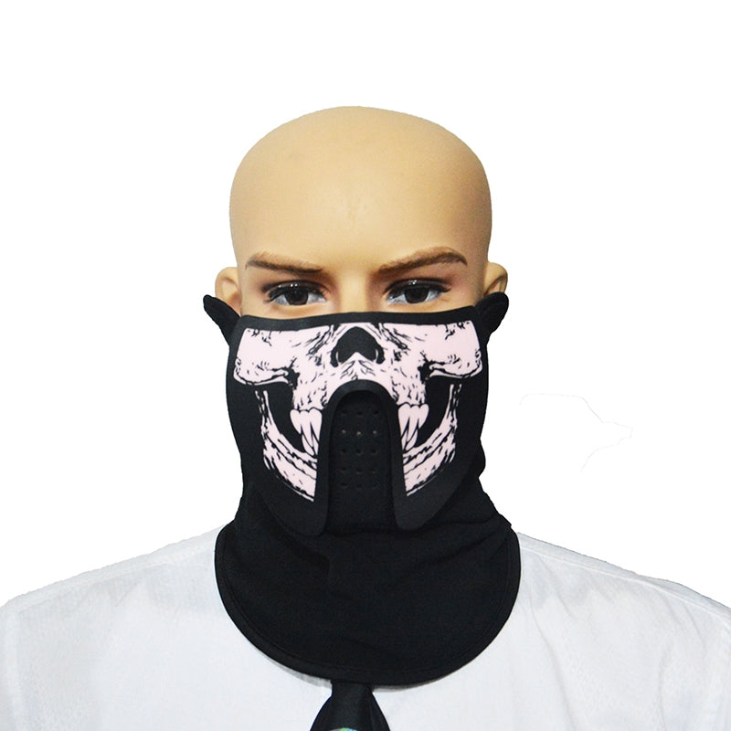 ELECTROPRIME FG-MA-023 Halloween Mask Voice Control LED Cold Light Terror Cosplay Mask