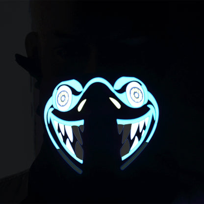 ELECTROPRIME FG-MA-027 Halloween Mask Voice Control LED Cold Light Terror Cosplay Mask