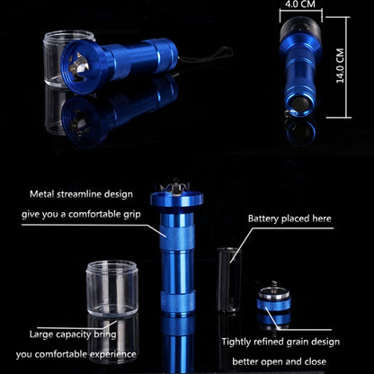 ELECTROPRIME Aluminum Alloy Electric Tobacco Grinder, Random Color Delivery