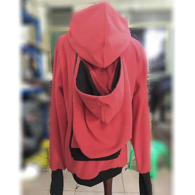 ELECTROPRIME Three-in-one Multi-function Mother Kangaroo Zipper Hoodie Coat with Front Cap Size: L, Chest: 97-100cm, Waist: 76-80cm, Hip: 103-107cm (Red)