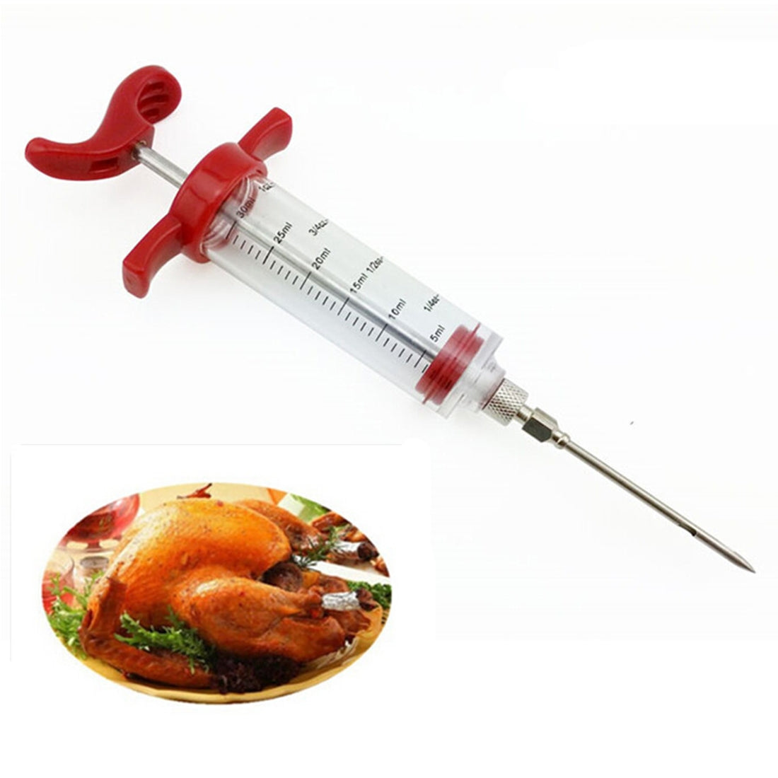ELECTROPRIME Creative Kitchen Tools Condiment Syringe Turkey Needle Barbecue Sauce Syringes Cooking Tools