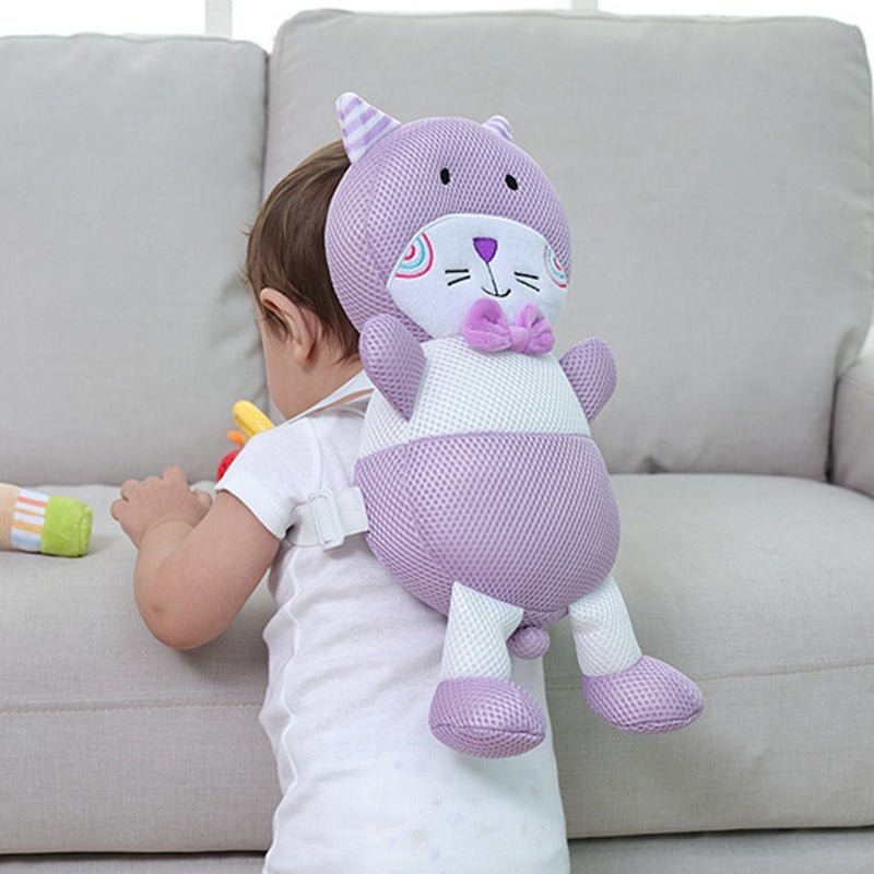 ELECTROPRIME Breathable Purple Cat Pattern Shockproof Head Pad for Baby Children Waliking