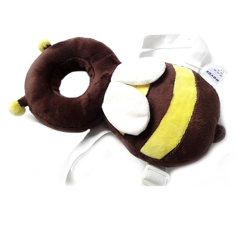 ELECTROPRIME Big Brown Plush Bee Pattern Shockproof Head Pad for Baby Children Waliking