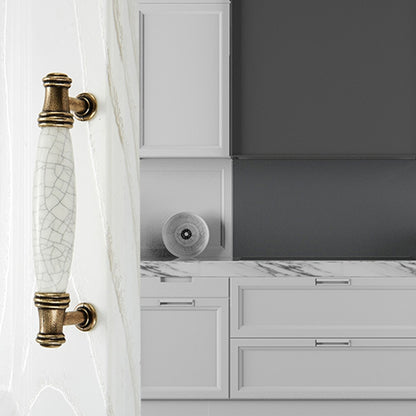 ELECTROPRIME 5025_128 Ceramic Crack Closet Cabinet Handle Pitch: 128mm
