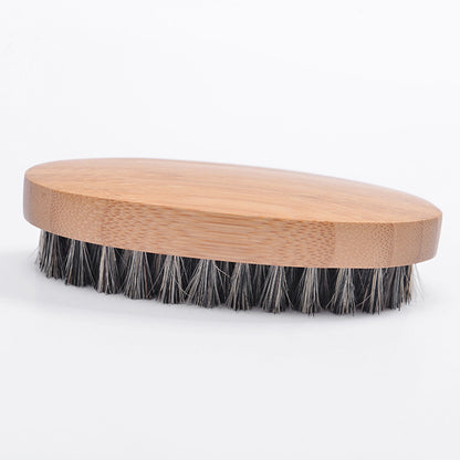 ELECTROPRIME Men Beard Care Brush Hardwood Handle Wild Boar Bristle Comb