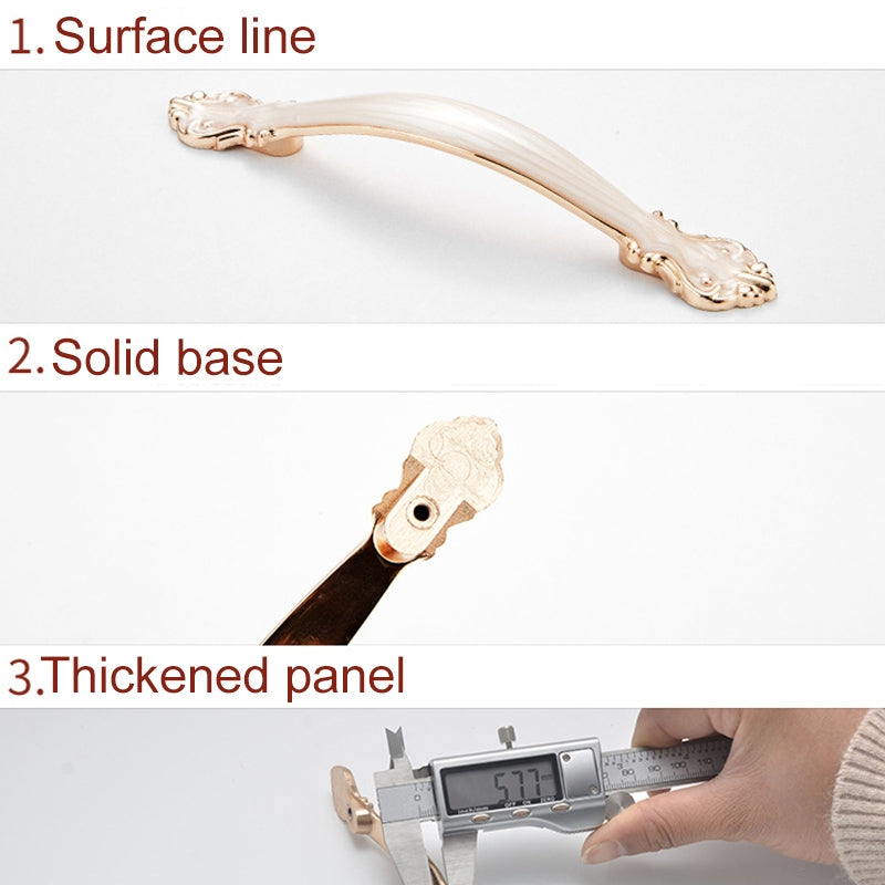 ELECTROPRIME 10 PCS 6032A_64 White Amber Paint Closet Cabinet Handle Pitch: 64mm