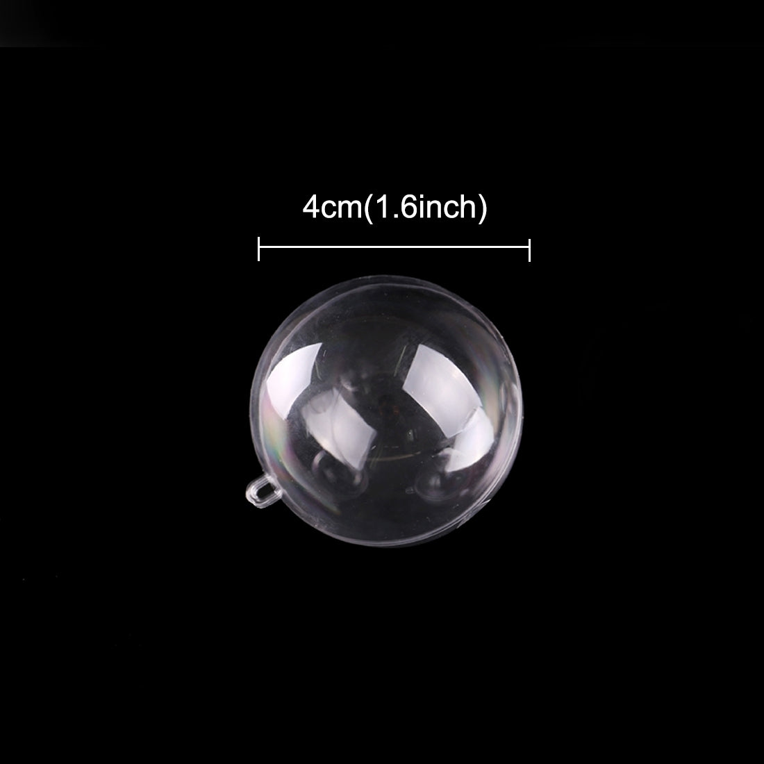 ELECTROPRIME 5 PCS Transparent Christmas Ball Hollow Plastic Sphere Ball Shaped Eternal Flower Ball Wedding Gifts Gift Box, Size: 4 x 4cm