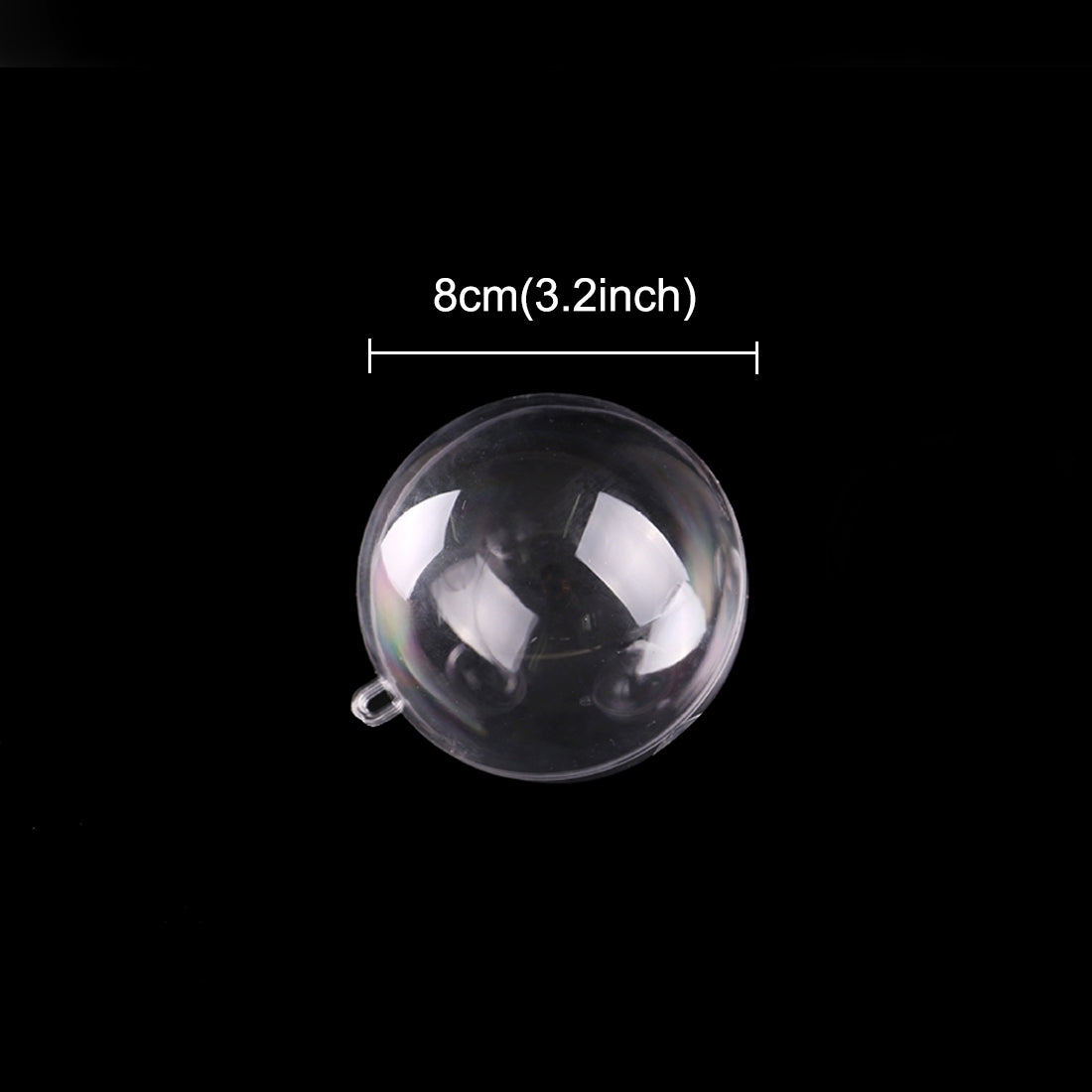 ELECTROPRIME 5 PCS Transparent Christmas Ball Hollow Plastic Sphere Ball Shaped Eternal Flower Ball Wedding Gifts Gift Box, Size: 8 x 8cm