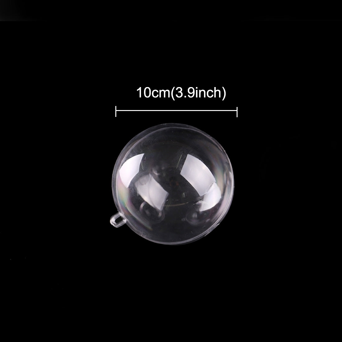 ELECTROPRIME 5 PCS Transparent Christmas Ball Hollow Plastic Sphere Ball Shaped Eternal Flower Ball Wedding Gifts Gift Box, Size: 10 x 10cm