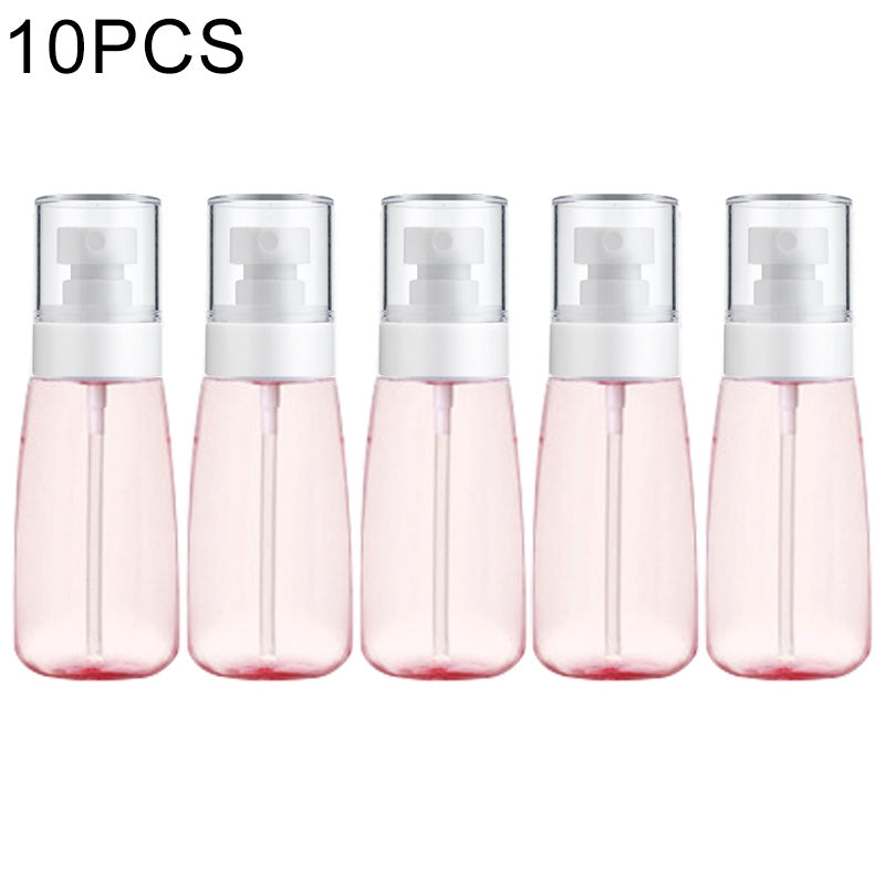 ELECTROPRIME 10 PCS Portable Refillable Plastic Fine Mist Perfume Spray Bottle Transparent Empty Spray Sprayer Bottle, 60ml(Pink)