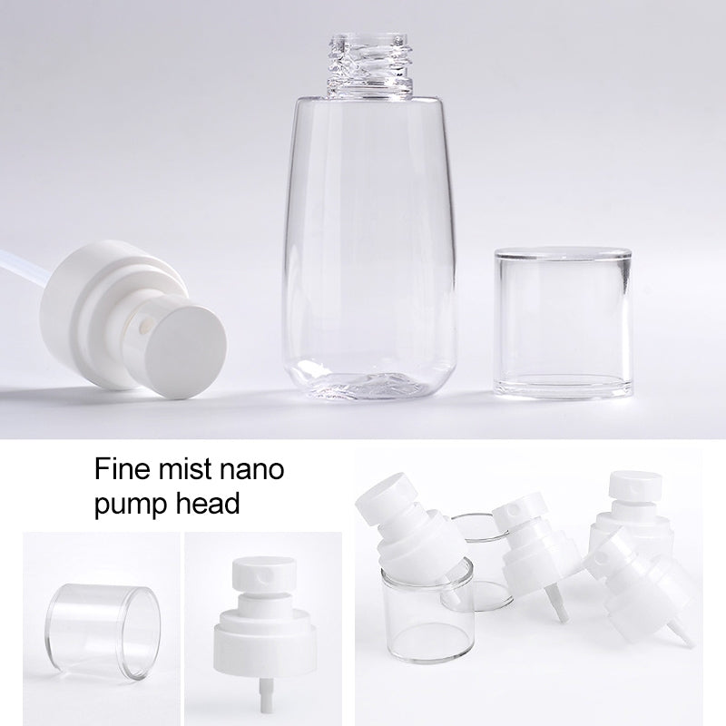 ELECTROPRIME 10 PCS Portable Refillable Plastic Fine Mist Perfume Spray Bottle Transparent Empty Spray Sprayer Bottle, 60ml(Pink)