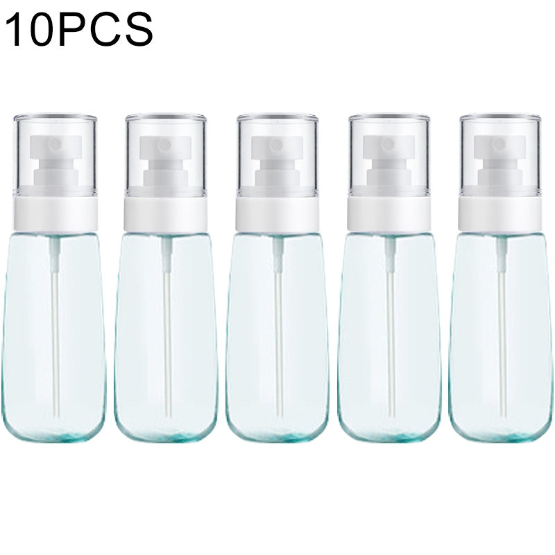 ELECTROPRIME 10 PCS Portable Refillable Plastic Fine Mist Perfume Spray Bottle Transparent Empty Spray Sprayer Bottle, 100ml(Blue)