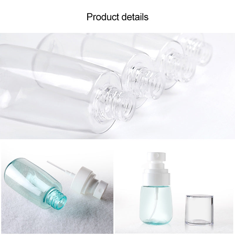 ELECTROPRIME 10 PCS Portable Refillable Plastic Fine Mist Perfume Spray Bottle Transparent Empty Spray Sprayer Bottle, 100ml(Blue)