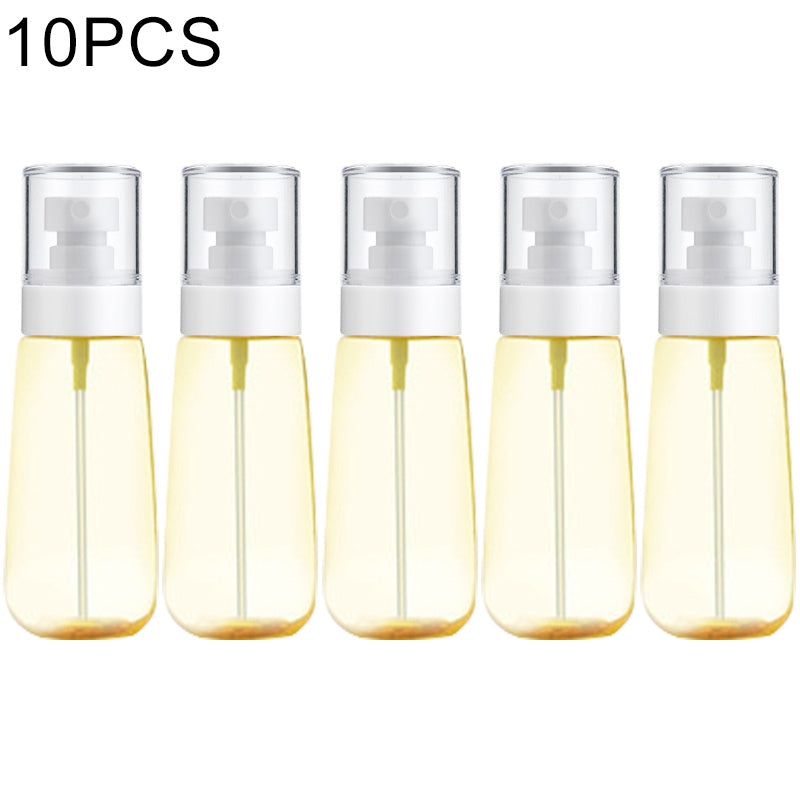ELECTROPRIME 10 PCS Portable Refillable Plastic Fine Mist Perfume Spray Bottle Transparent Empty Spray Sprayer Bottle, 100ml(Yellow)