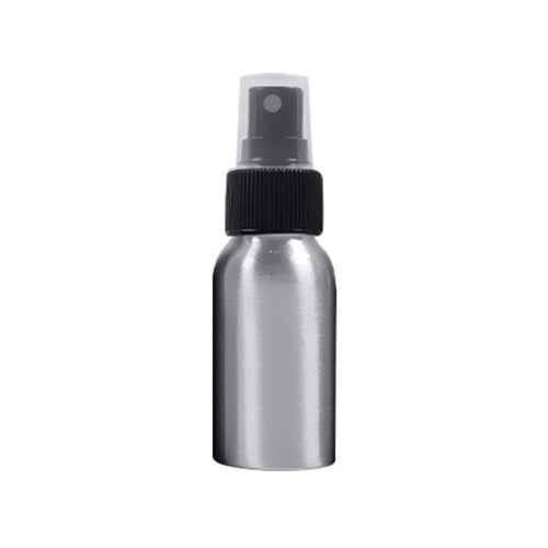 ELECTROPRIME Refillable Glass Fine Mist Atomizers Aluminum Bottle, 50ml(Black)