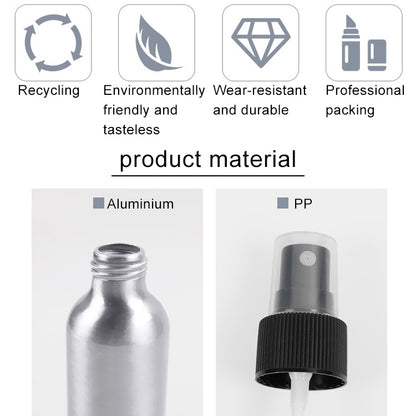 ELECTROPRIME Refillable Glass Fine Mist Atomizers Aluminum Bottle, 50ml(White)