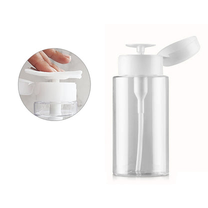 ELECTROPRIME Liquid Push Down Pump Dispenser Bottle Empty Plastic Bottle Container, 200ml
