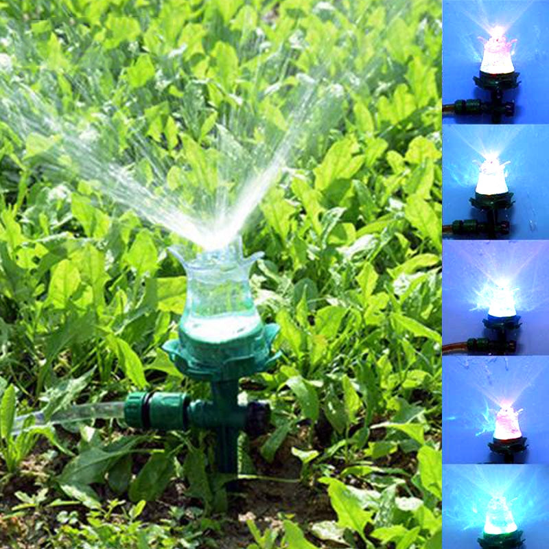 ELECTROPRIME LED Luminous Lawn Sprinkler Automatic Water Sprinkler Garden Outdoor Irrigation Nozzle for Courtyard