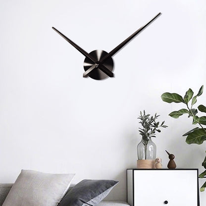 ELECTROPRIME Creative DIY Stainless Steel Wall Clock Home Office Decoration (Black)
