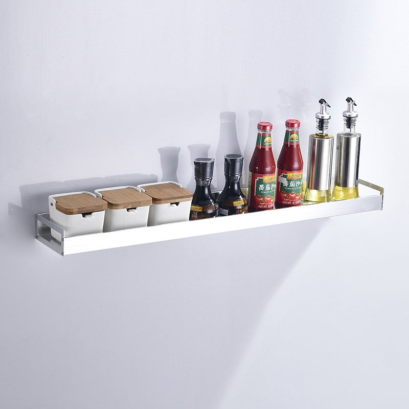ELECTROPRIME 60cm Kitchen Multi-function Wall Hanging Holder Seasoning Storage Rack (Silver)