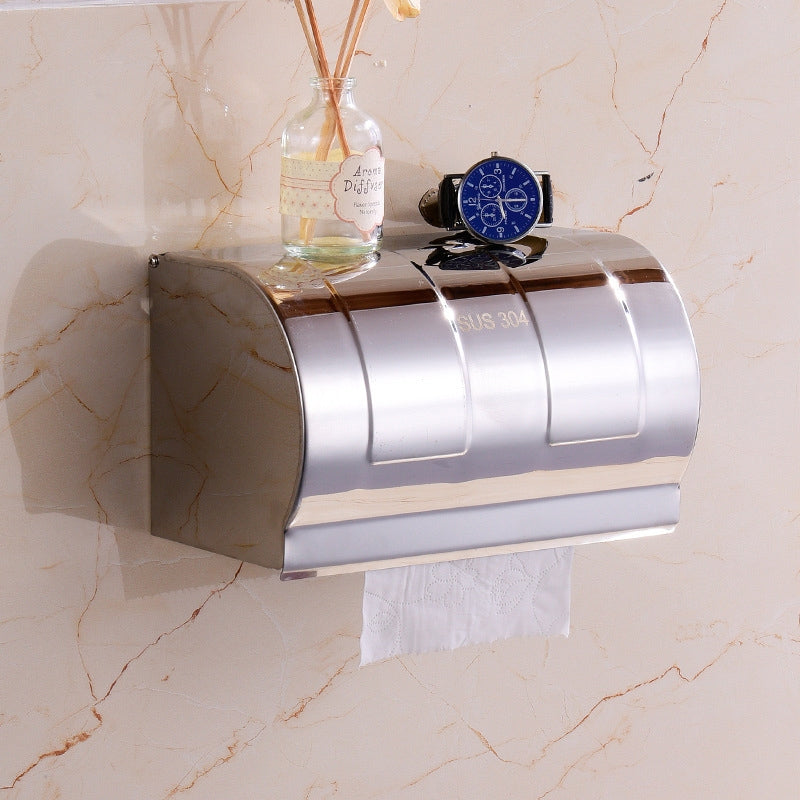 ELECTROPRIME K20 304 Stainless Steel Bathroom Wall-mounted Waterproof Bright Light Paper Towel Roll Holder