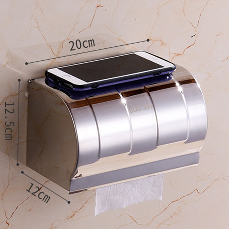 ELECTROPRIME K20 304 Stainless Steel Bathroom Wall-mounted Waterproof Bright Light Paper Towel Roll Holder
