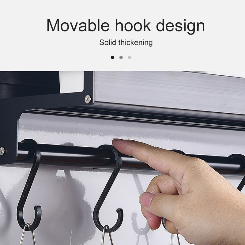 ELECTROPRIME 50cm Kitchen Multi-function Wall-mounted Seasoning Holder Storage Rack