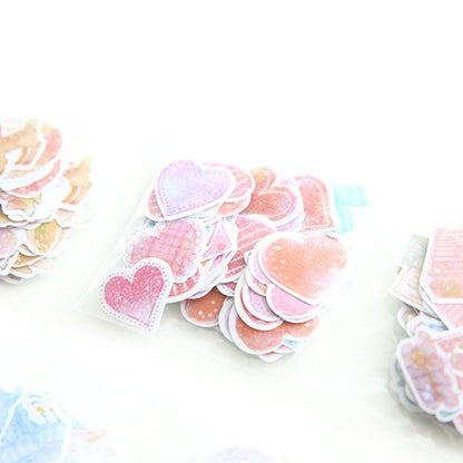 ELECTROPRIME 10 Packs Creative Waterproof PVC Sticker DIY Album Diary Watercolor Decorative Sticker, Random Delivery